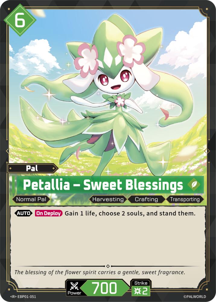 Petallia - Sweet Blessings (BP01: Dawn of Palpagos) — Palworld card