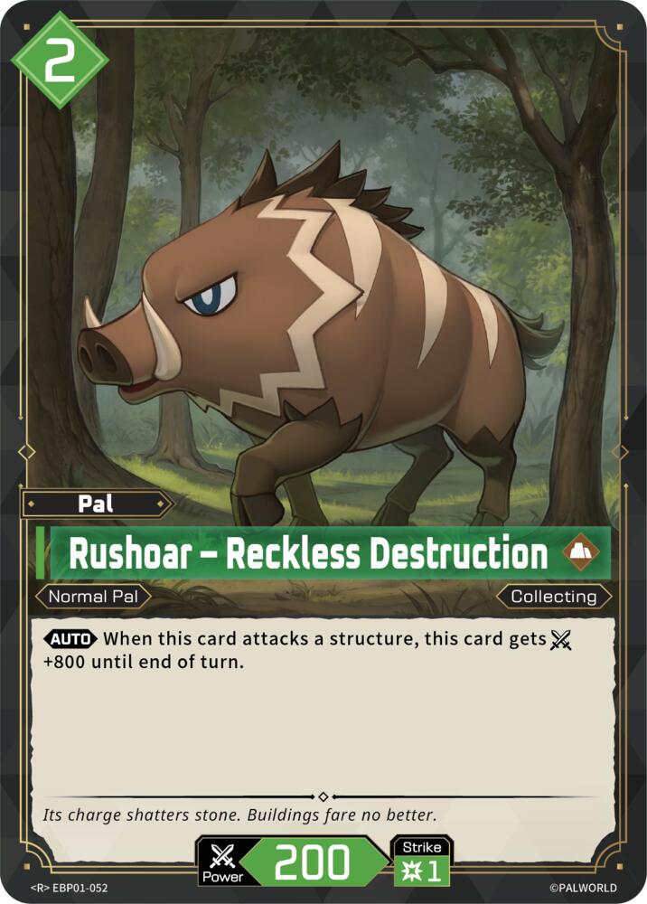 Rushoar - Reckless Destruction (BP01: Dawn of Palpagos) — Palworld card