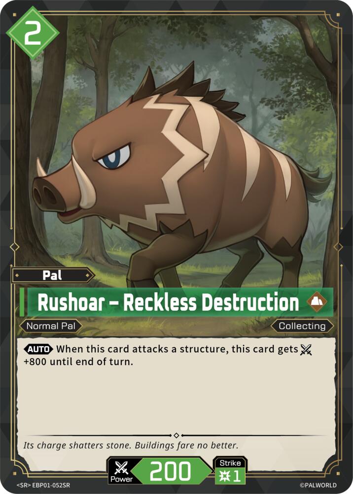 Rushoar - Reckless Destruction (BP01: Dawn of Palpagos) — Palworld card