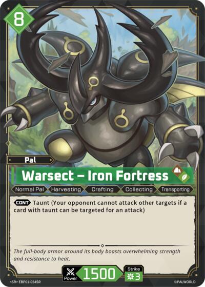 Warsect - Iron Fortress (SR) #EBP01-054SR (BP01: Dawn of Palpagos)