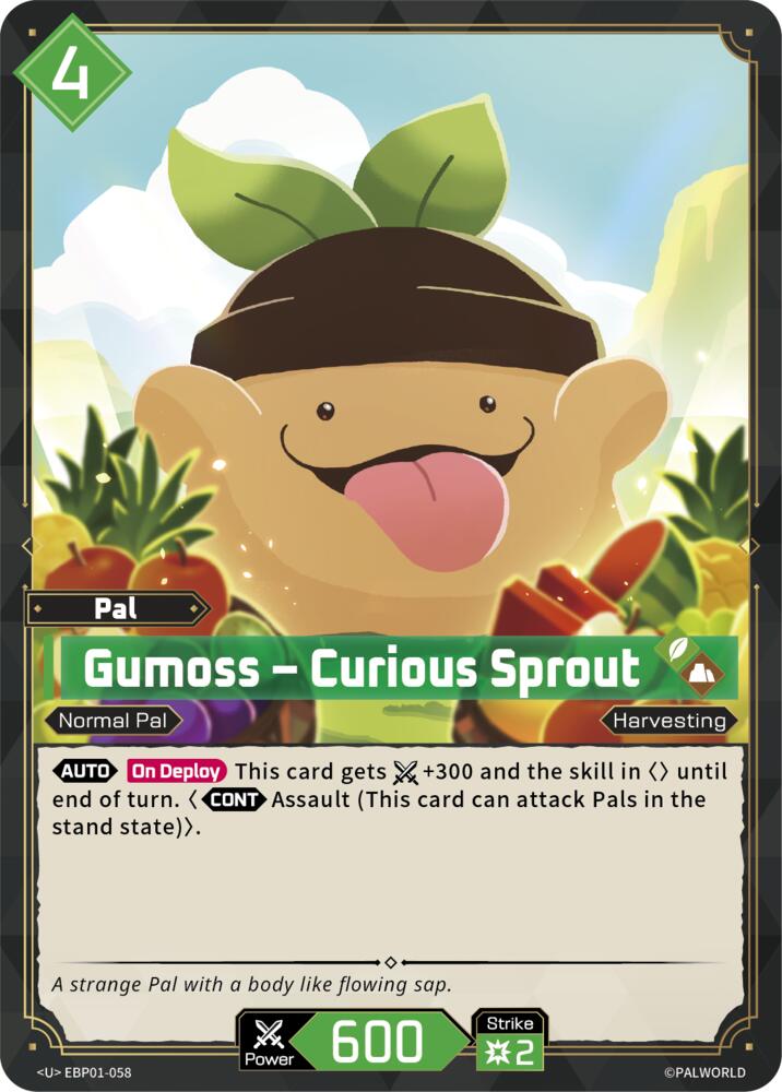 Gumoss - Curious Sprout (BP01: Dawn of Palpagos) — Palworld card