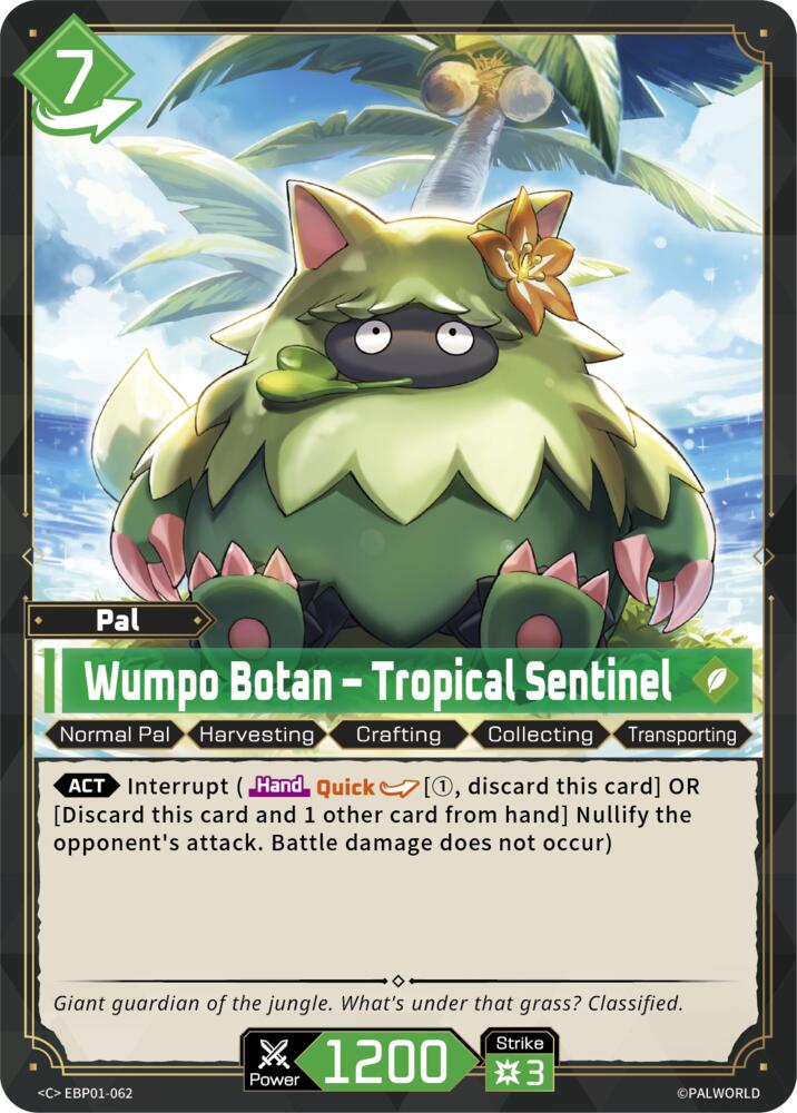Wumpo Botan - Tropical Sentinel (BP01: Dawn of Palpagos) — Palworld card