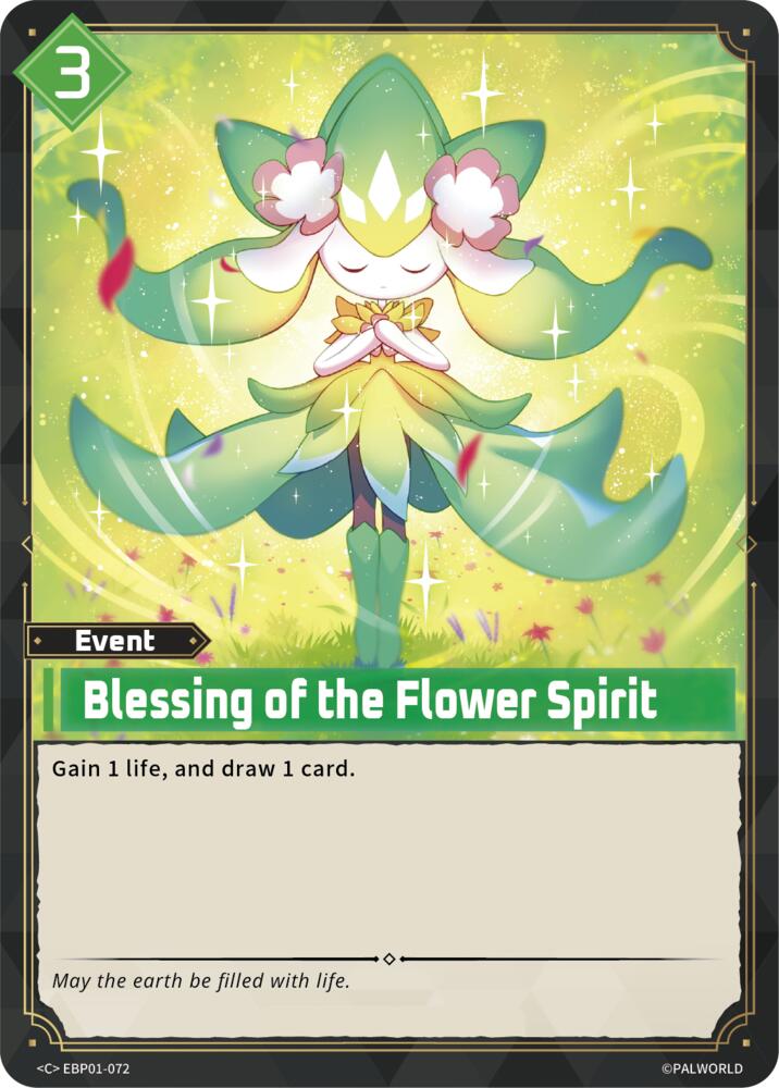 Blessing of the Flower Spirit (BP01: Dawn of Palpagos) — Palworld card