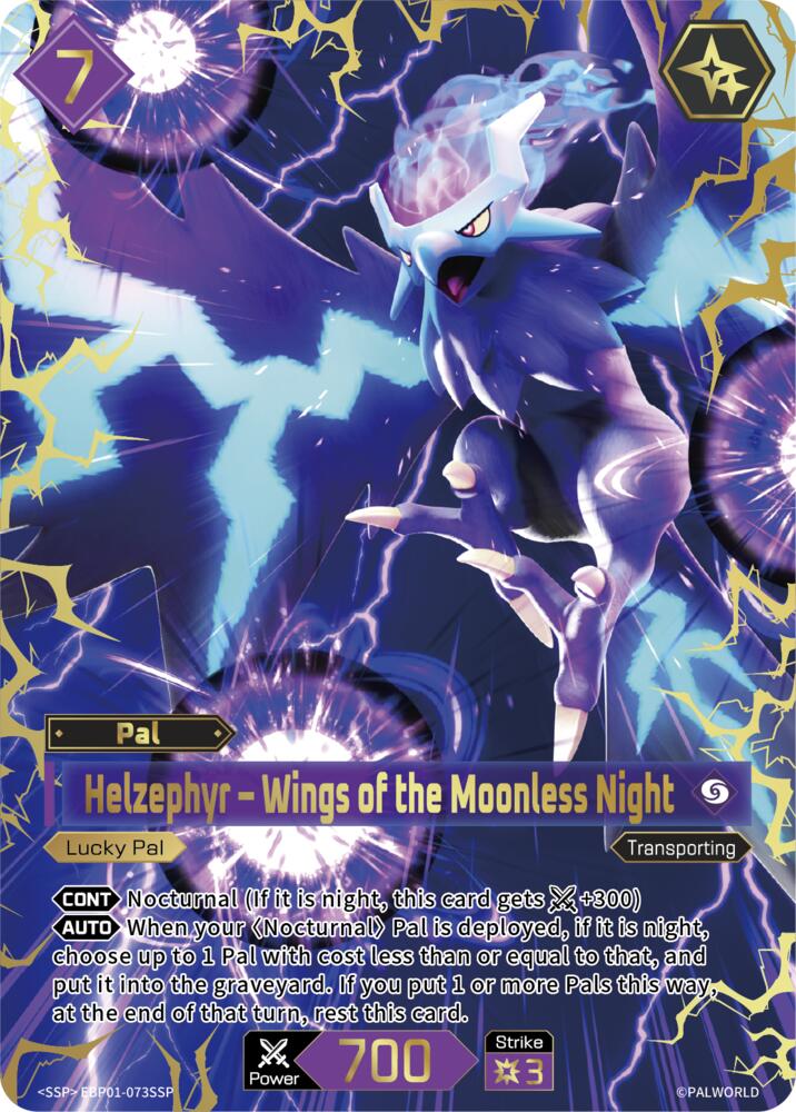 Helzephyr - Wings of the Moonless Night (BP01: Dawn of Palpagos) — Palworld card