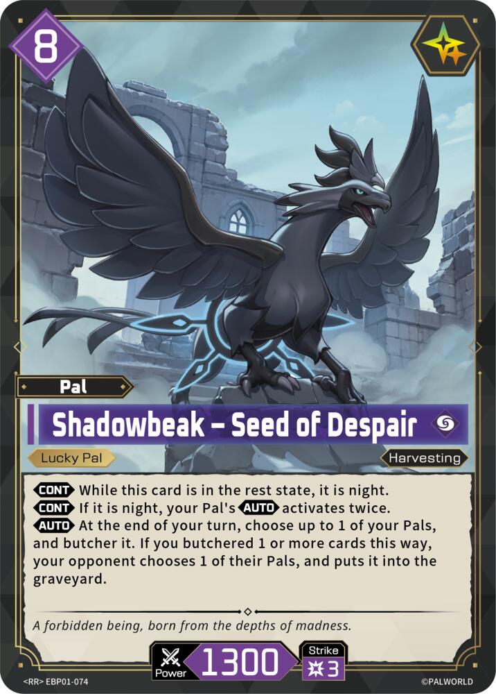 Shadowbeak - Seed of Despair (BP01: Dawn of Palpagos) — Palworld card