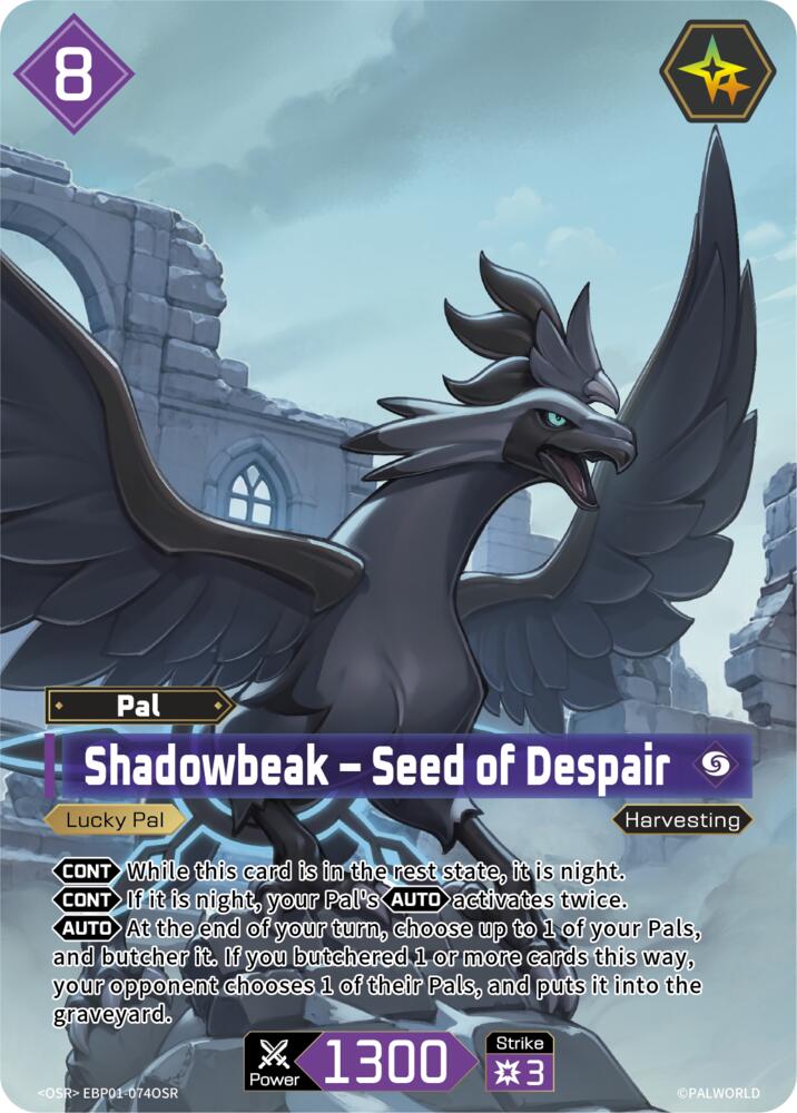 Shadowbeak - Seed of Despair (BP01: Dawn of Palpagos) — Palworld card
