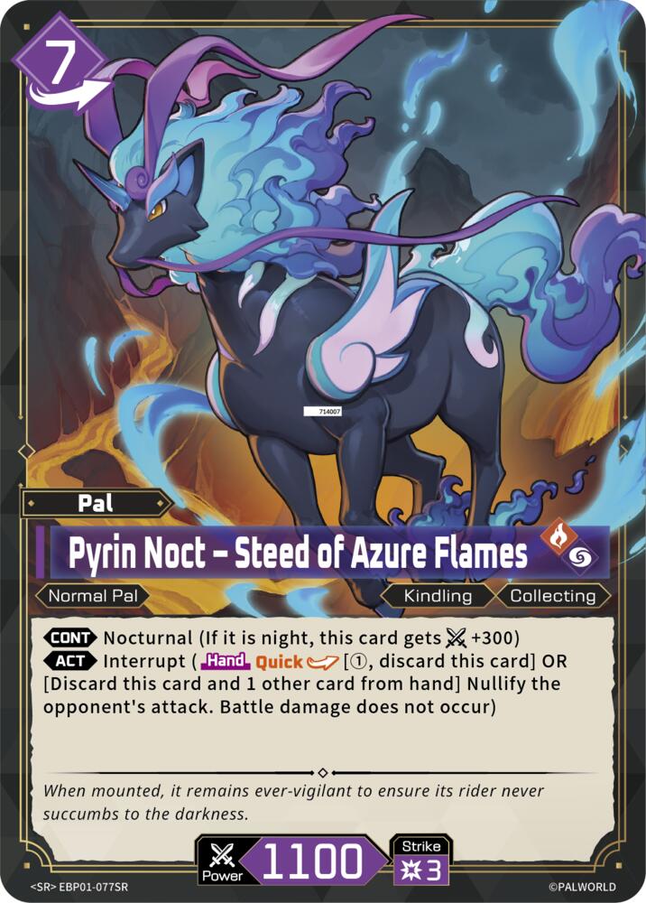 Pyrin Noct - Steed of Azure Flames (BP01: Dawn of Palpagos) — Palworld card