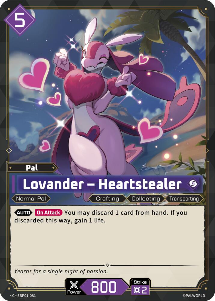 Lovander - Heartstealer (BP01: Dawn of Palpagos) — Palworld card
