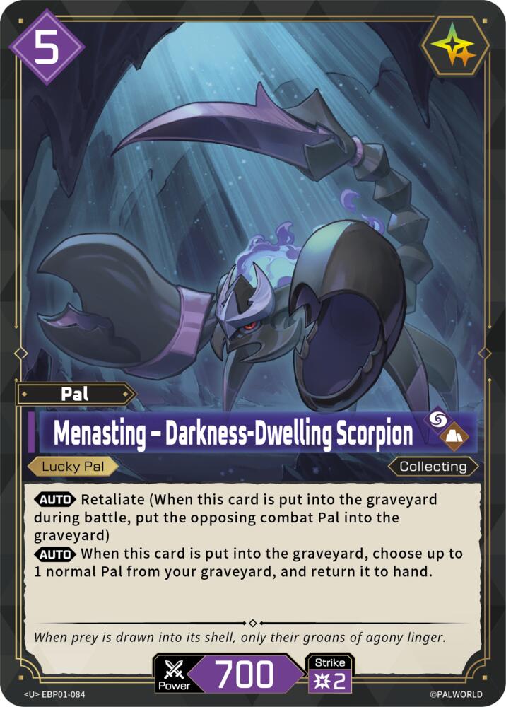 Menasting - Darkness-Dwelling Scorpion (BP01: Dawn of Palpagos) — Palworld card