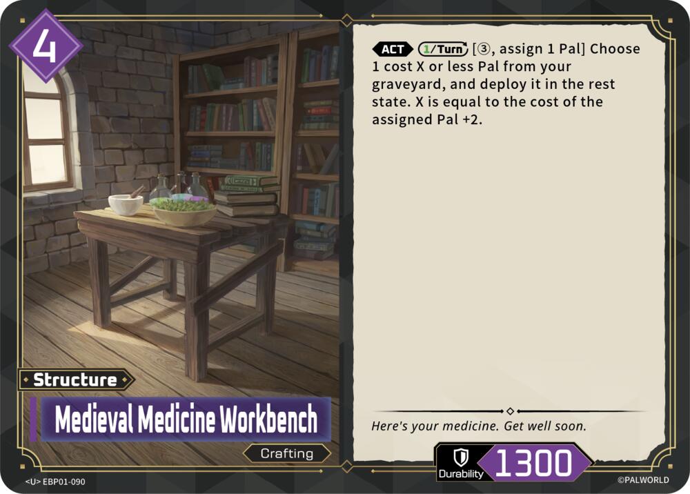 Medieval Medicine Workbench (BP01: Dawn of Palpagos) — Palworld card