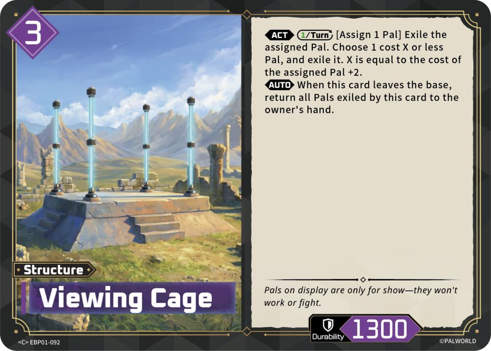 Viewing Cage (BP01: Dawn of Palpagos) — Palworld card