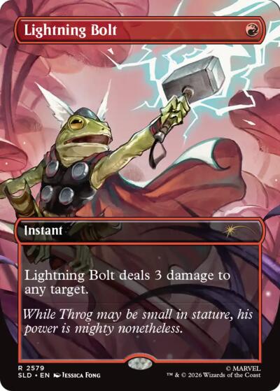Lightning Bolt (Secret Lair) from SLD #2579, Magic: The Gathering card