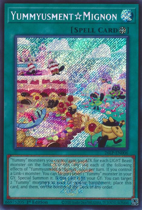YummyusmentMignon (Emblazoned Secret Rare), Limited Pack World Championship 2026 card number 26LP-EN006