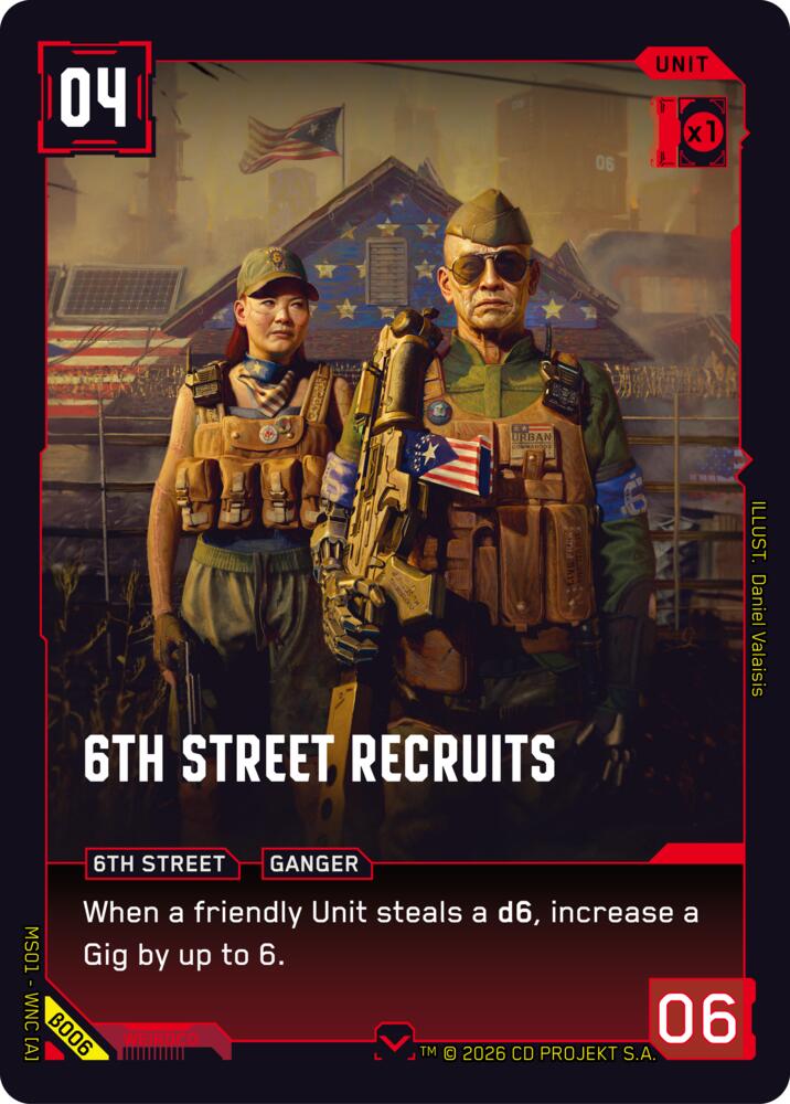 6th Street Recruits (Welcome to Night City - Beta) — Cyberpunk TCG card