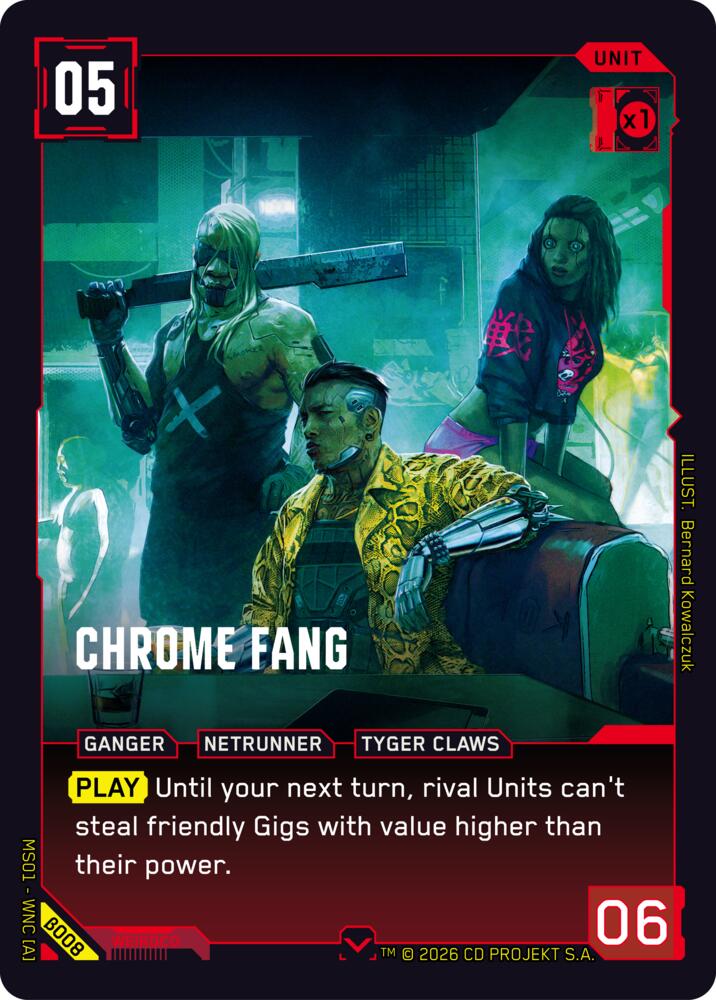 Chrome Fang (Welcome to Night City - Beta) — Cyberpunk TCG card