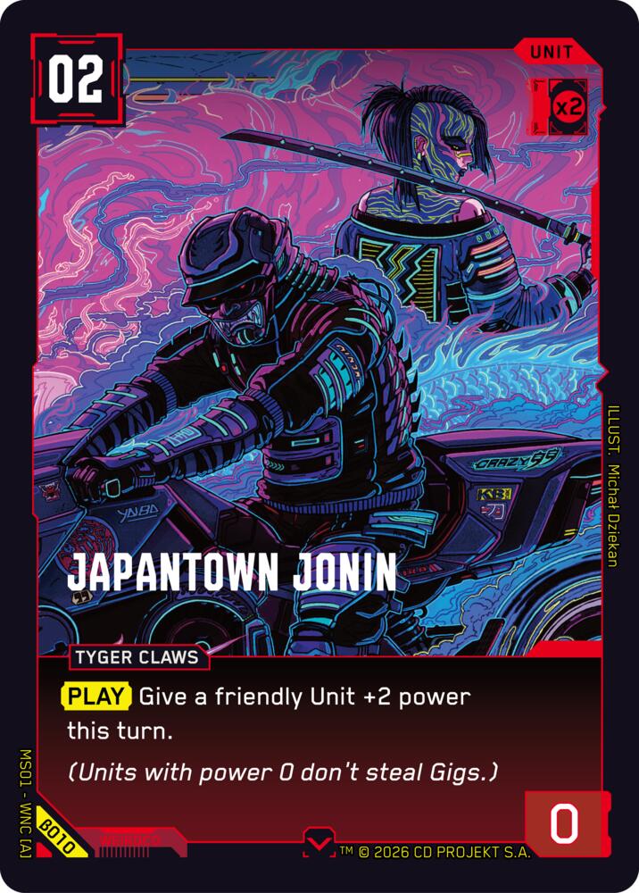 Japantown Jonin (Welcome to Night City - Beta) — Cyberpunk TCG card