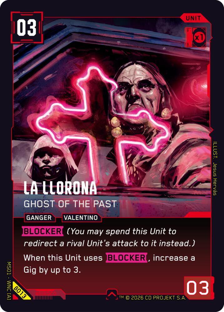 La Llorona - Ghost of the Past (Welcome to Night City - Beta) — Cyberpunk TCG card
