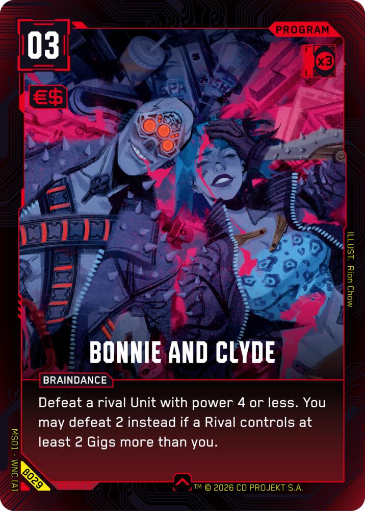 Bonnie and Clyde (Welcome to Night City - Beta) — Cyberpunk TCG card