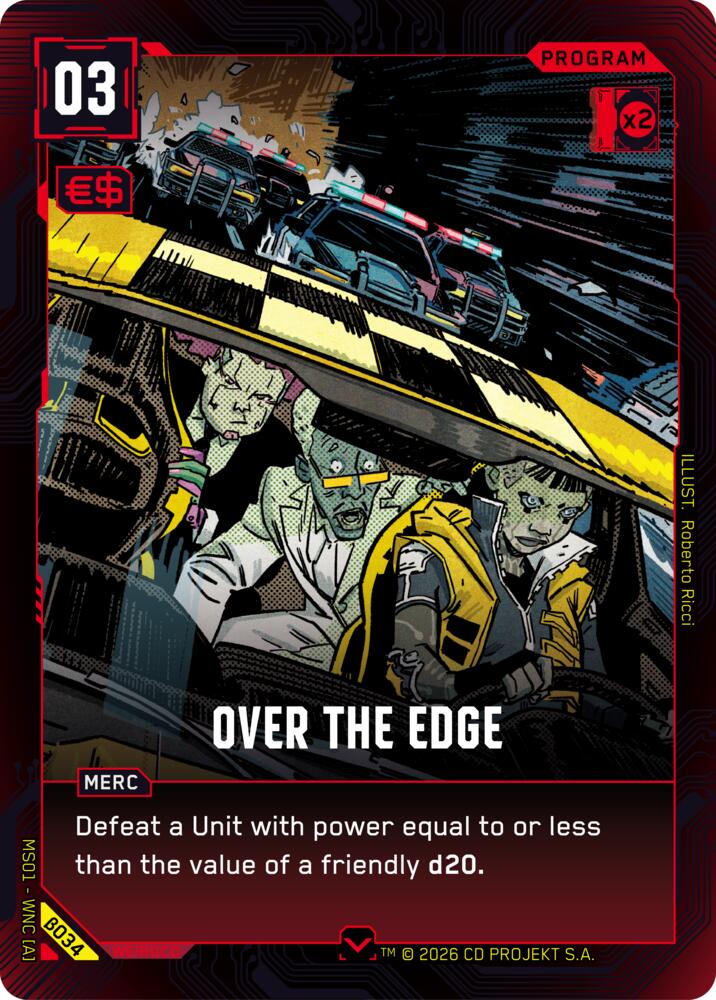 Over the Edge (Welcome to Night City - Beta) — Cyberpunk TCG card