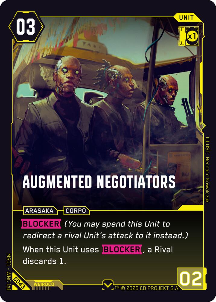 Augmented Negotiators (Welcome to Night City - Beta) — Cyberpunk TCG card