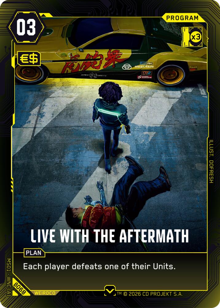 Live with the Aftermath (Welcome to Night City - Beta) — Cyberpunk TCG card