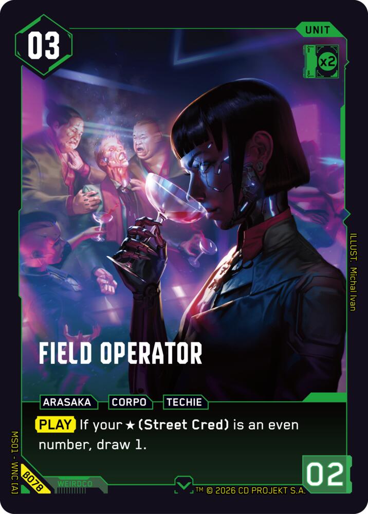 Field Operator (Welcome to Night City - Beta) — Cyberpunk TCG card
