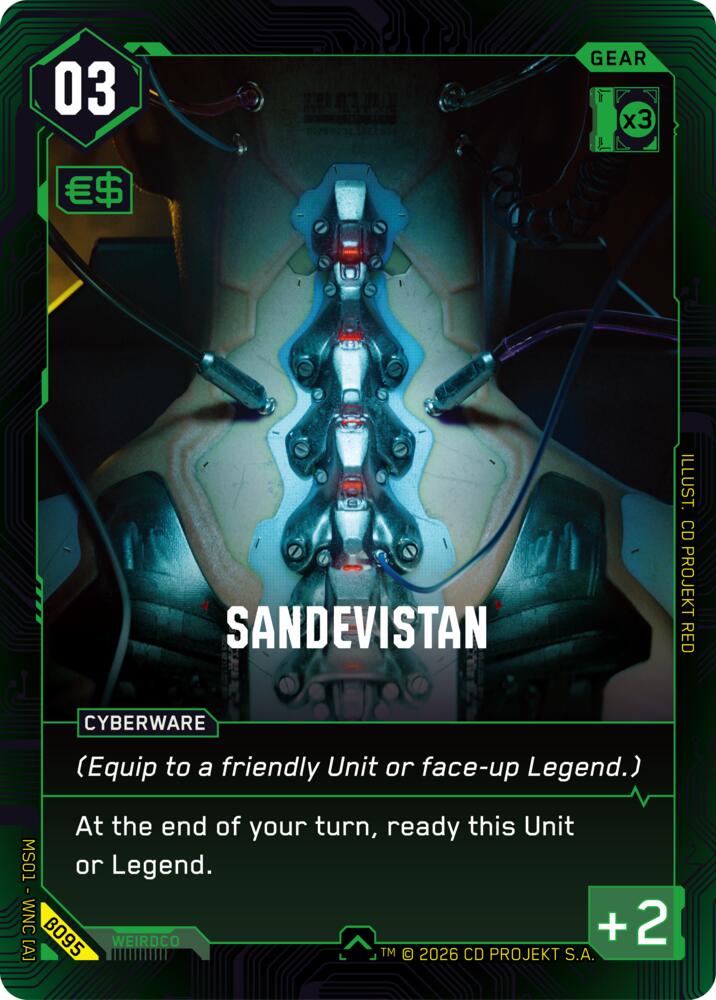 Sandevistan (Welcome to Night City - Beta) — Cyberpunk TCG card
