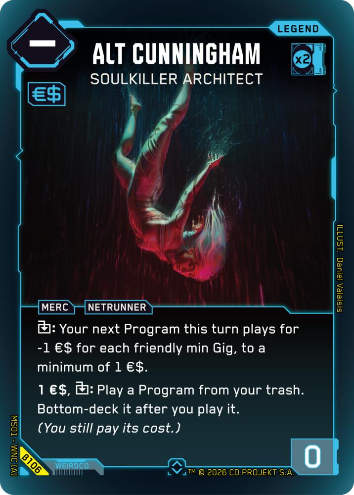 Alt Cunningham - Soulkiller Architect (Welcome to Night City - Beta) — Cyberpunk TCG card