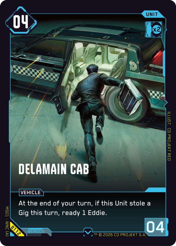 Delamain Cab (Welcome to Night City - Beta) — Cyberpunk TCG card