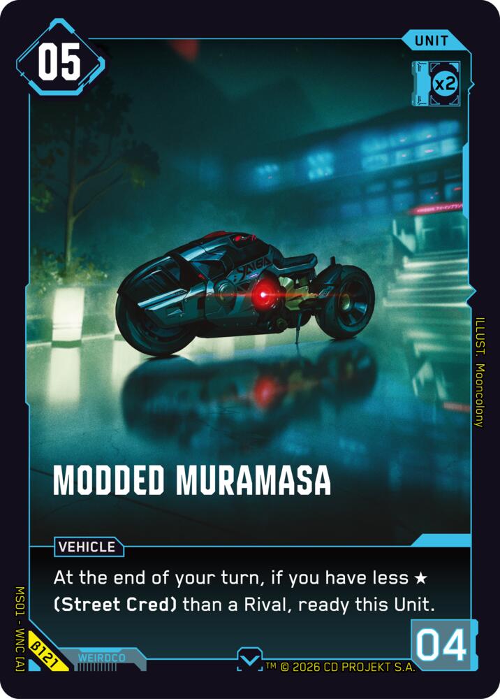 Modded Muramasa (Welcome to Night City - Beta) — Cyberpunk TCG card