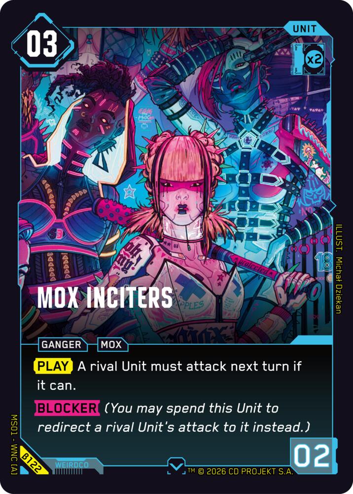 Mox Inciters (Welcome to Night City - Beta) — Cyberpunk TCG card