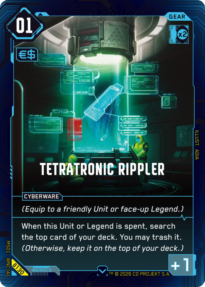 Tetratronic Rippler (Welcome to Night City - Beta) — Cyberpunk TCG card