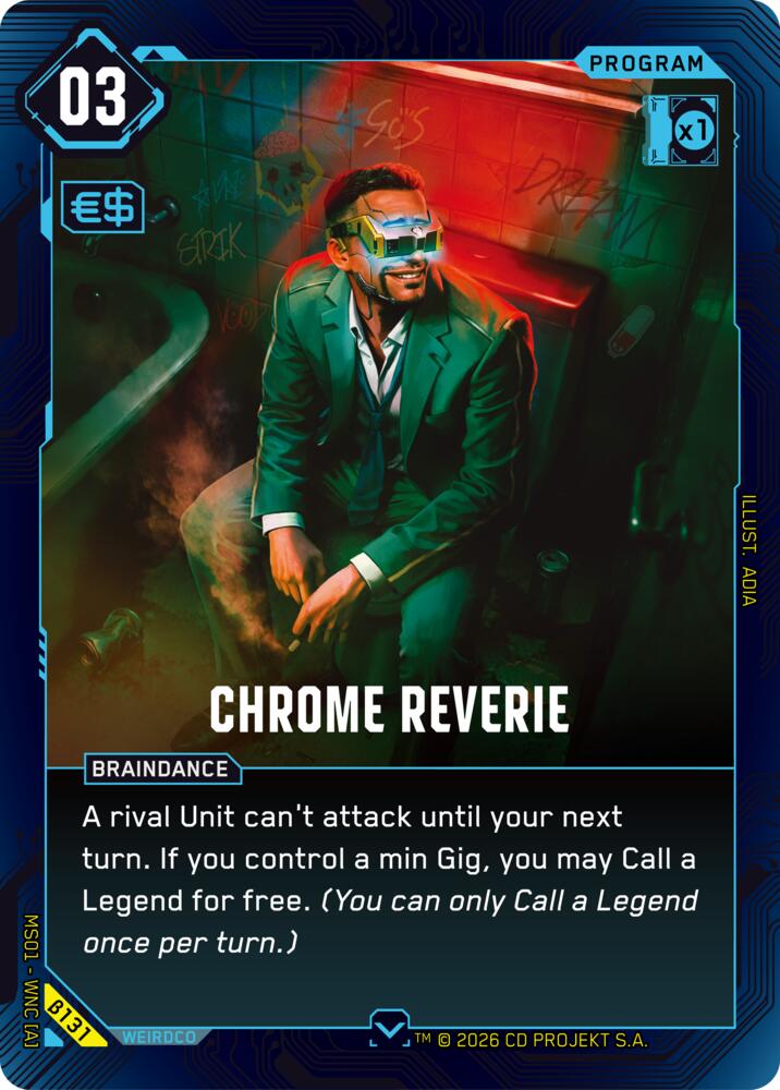 Chrome Reverie (Welcome to Night City - Beta) — Cyberpunk TCG card