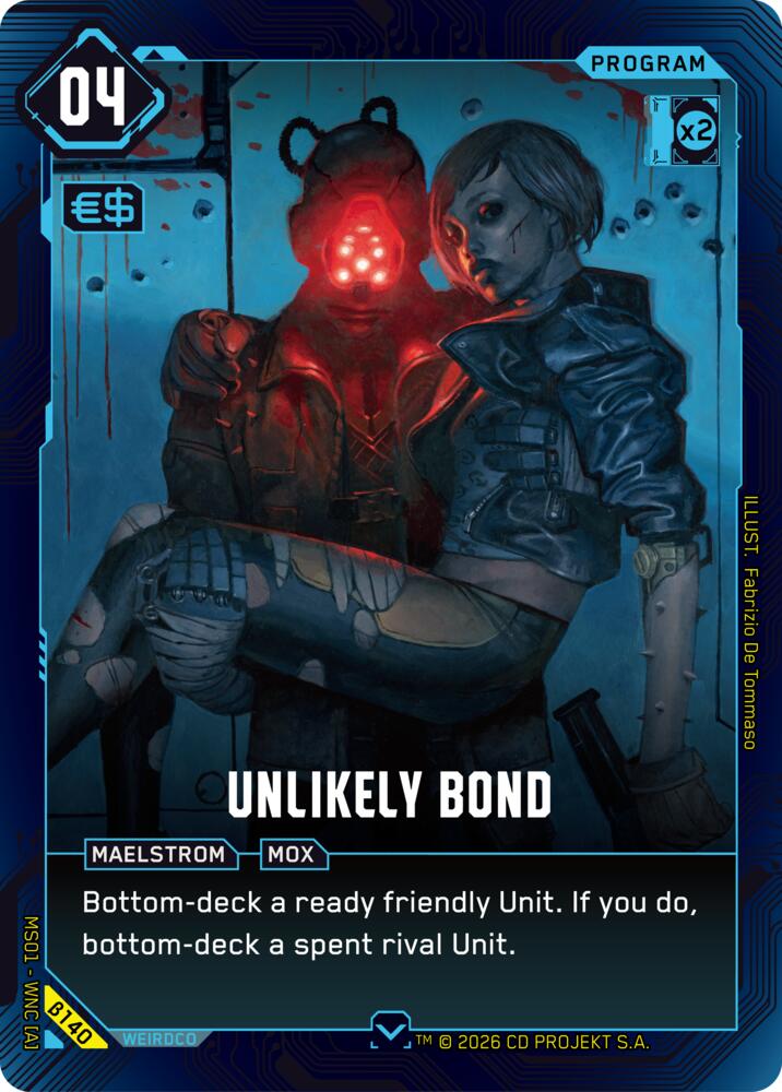 Unlikely Bond (Welcome to Night City - Beta) — Cyberpunk TCG card