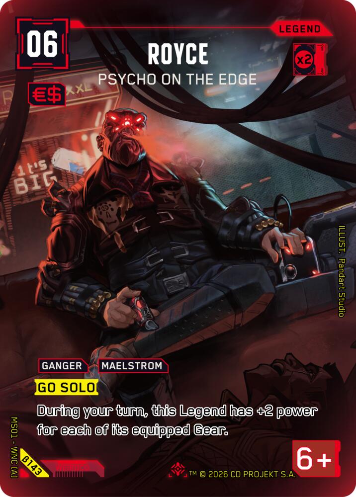 Royce - Psycho on the Edge (Welcome to Night City - Beta) — Cyberpunk TCG card