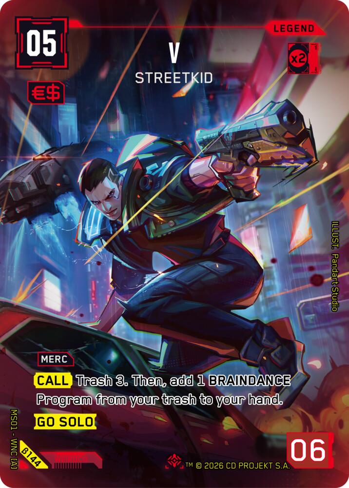 V - Streetkid (Welcome to Night City - Beta) — Cyberpunk TCG card