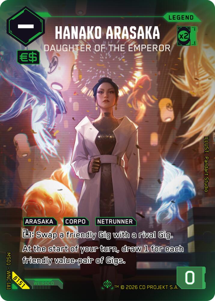 Hanako Arasaka - Daughter of the Emperor (Welcome to Night City - Beta) — Cyberpunk TCG card