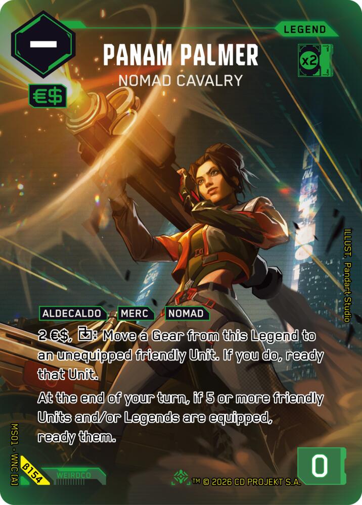 Panam Palmer - Nomad Cavalry (Welcome to Night City - Beta) — Cyberpunk TCG card