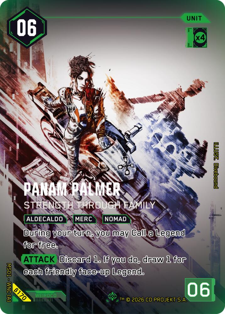 Panam Palmer - Strength Through Family (Welcome to Night City - Beta) — Cyberpunk TCG card