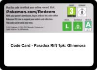 Code Card - Paradox Rift 1pk: Glimmora — SV04: Paradox Rift
