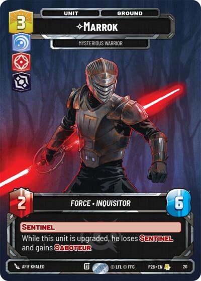 Marrok - Mysterious Warrior Sector and Regional Promos: Season 2 Rare Star Wars Unlimited card — value and price