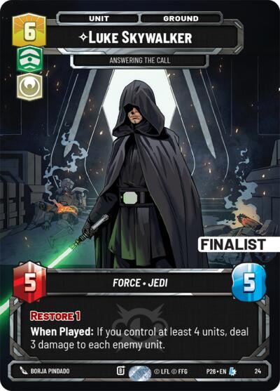 Luke Skywalker —  Answering the Call (Finalist) card art