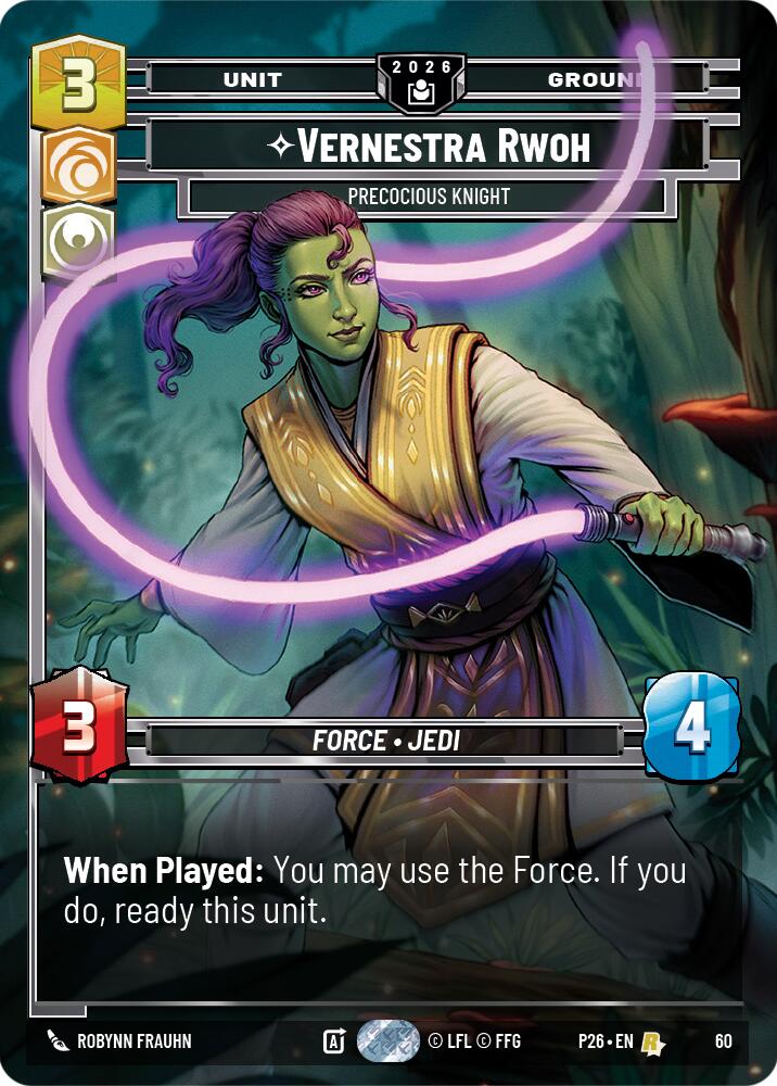 Vernestra Rwoh - Precocious Knight, Sector and Regional Promos: Season 2 card number 60