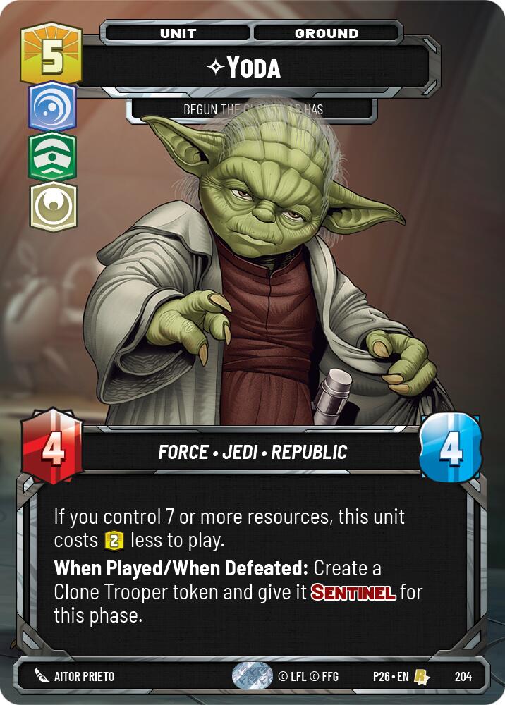 Yoda - Begun, the Clone War Has, Sector and Regional Promos: Season 2 card number 204