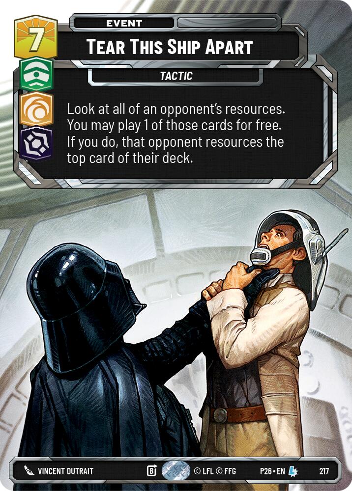 Tear This Ship Apart (Foil), Sector and Regional Promos: Season 2 card number 217