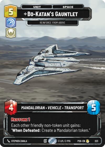 Bo-Katan's Gauntlet — Reinforce from Above (Foil) card art
