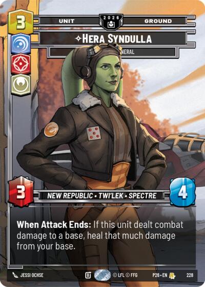 Hera Syndulla - Renegade General Sector and Regional Promos: Season 2 Rare Star Wars Unlimited card — value and price
