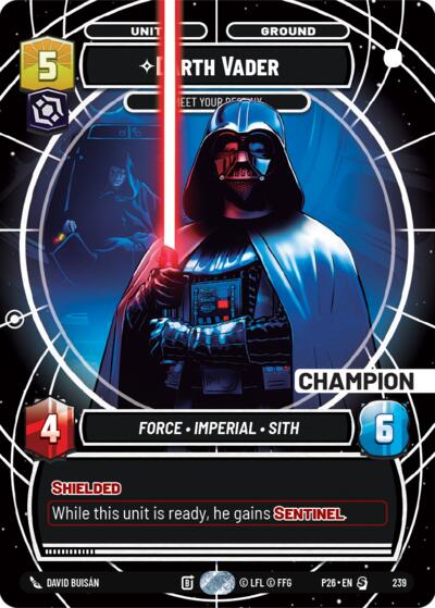 Darth Vader - Meet Your Destiny (Champion) – Sector and Regional Promos: Season 2 #239 Star Wars: Unlimited card