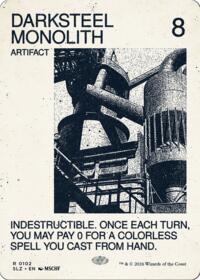 Darksteel Monolith (0102) - Magic: The Gathering Secret Lair x MSCHF: The Zeta Set trading card