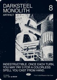 Darksteel Monolith (0223) - Magic: The Gathering Secret Lair x MSCHF: The Zeta Set trading card